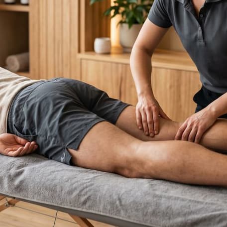 Masaje deportivo para la recuperación muscular en Masajes Santiago Stellae, Santiago
